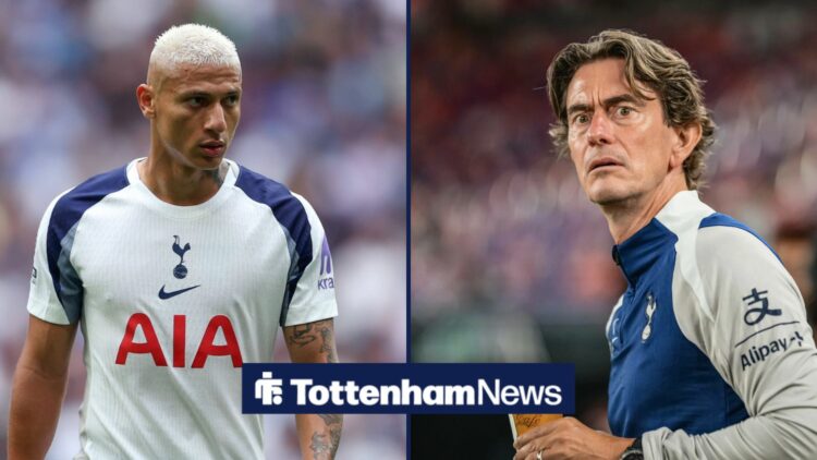 Thomas Frank next to Richarlison