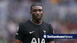 Mohammed Kudus in action for Tottenham vs Brighton and Hove Albion
