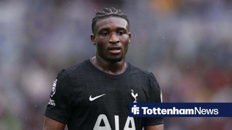 Mohammed Kudus in action for Tottenham vs Brighton and Hove Albion