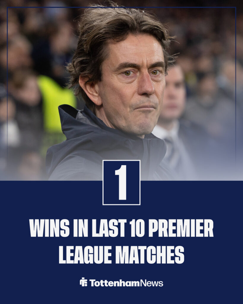 Thomas Frank and Tottenham stat