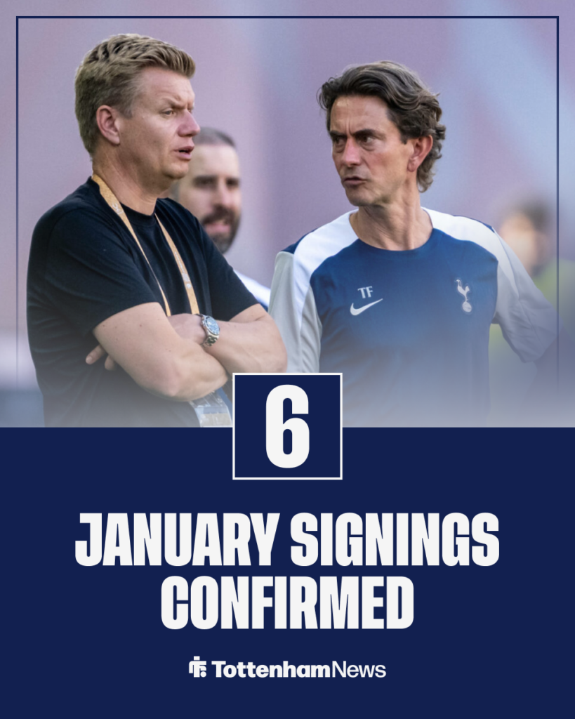 Tottenham January deals completed
