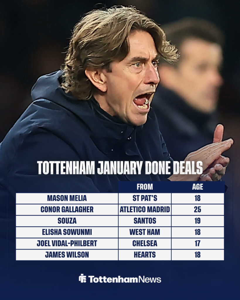 Tottenham January done deals