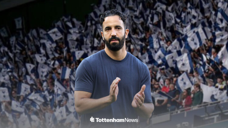 Ruben Amorim clapping at the Tottenham Hotspur Stadium