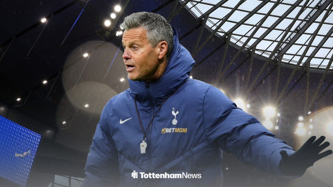 Kjetil Knutsen in Tottenham gear at the Tottenham Hotspur Stadium