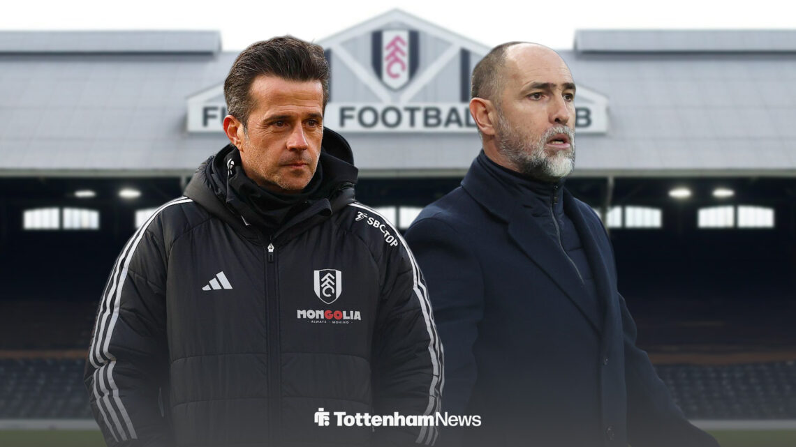 Igor Tudor and Marco Silva alongside each other at Craven Cottage.