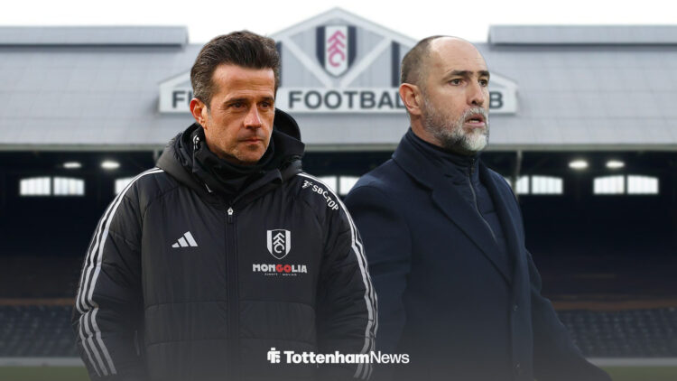 Igor Tudor and Marco Silva alongside each other at Craven Cottage.