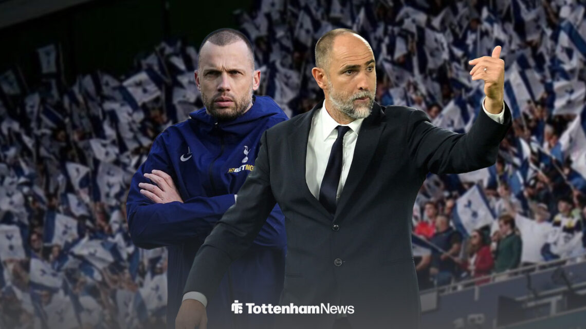 John Heitinga folds his arms, while Igor Tudor gestures