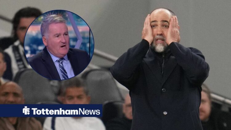Richard Keys (inset) as Igor Tudor puts his head in his hands