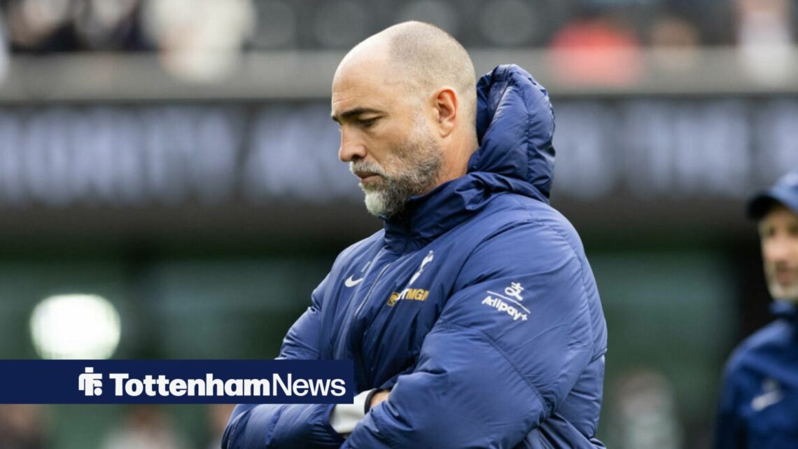 Igor Tudor looking worried at Tottenham
