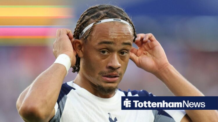 Xavi Simons in action for Tottenham Hotspur