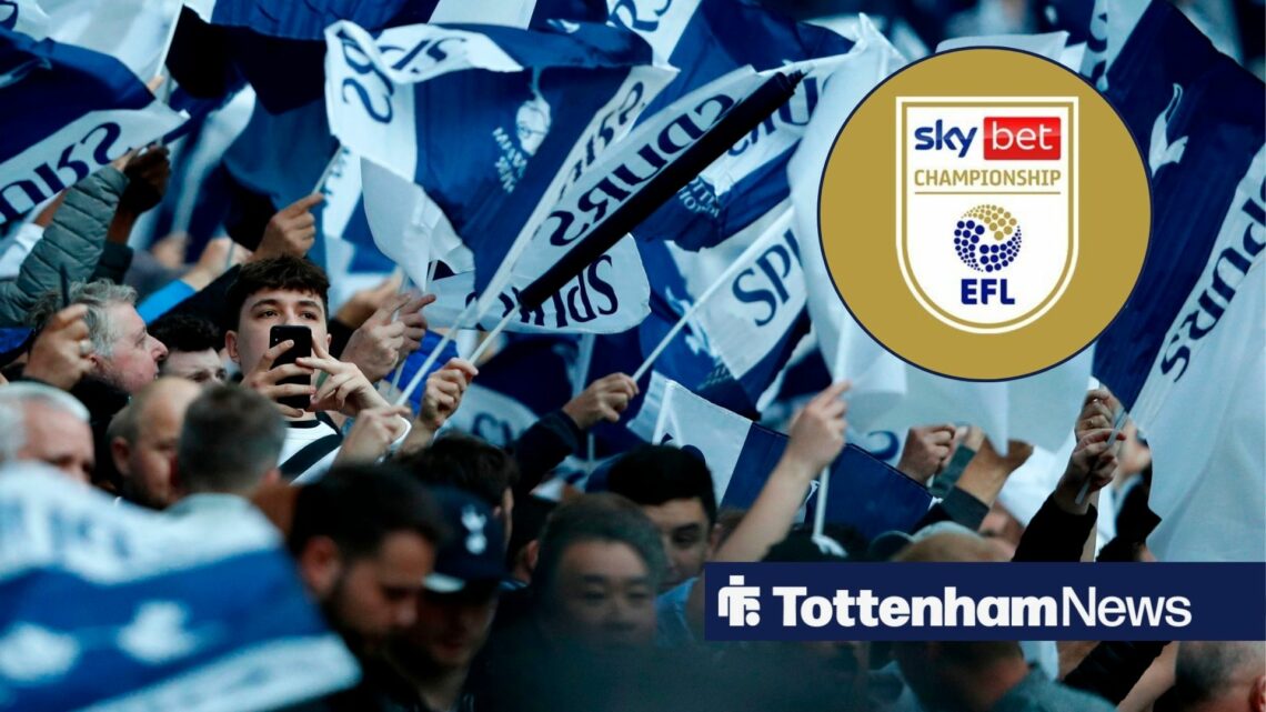 Tottenham fans wave their flags in the crowd before the UEFA Champions League semi-final first leg football match between Tottenham Hotspur and Aja...