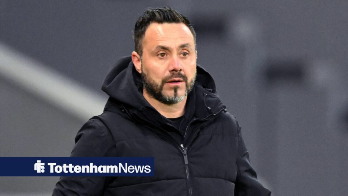 Tottenham's rumoured new manager, Roberto De Zerbi.
