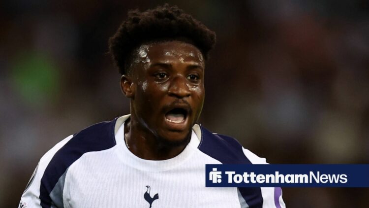 Mohammed Kudus playing for Tottenham