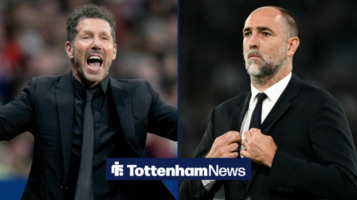 Igor Tudor and Diego Simeone alongside each other.