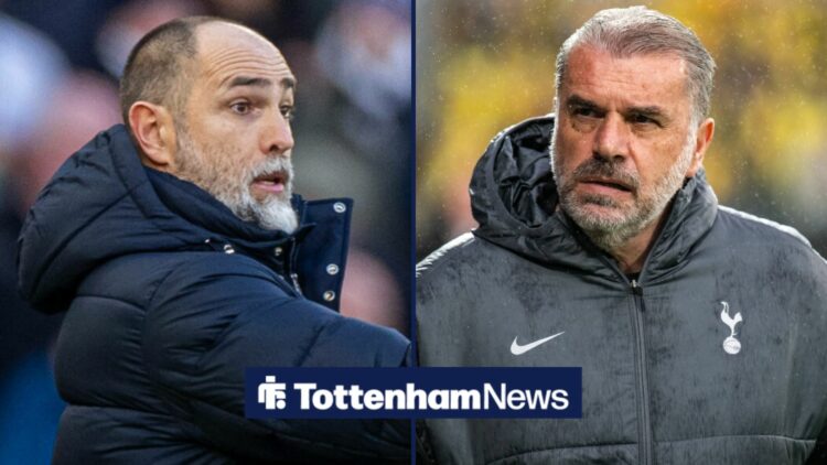 Igor Tudor and Ange Postecoglou stood alongside each other.