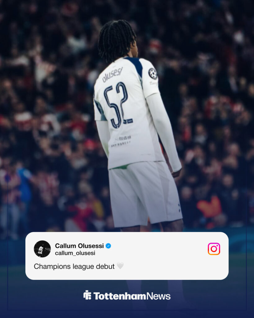 Callum Olusesi's Instagram message