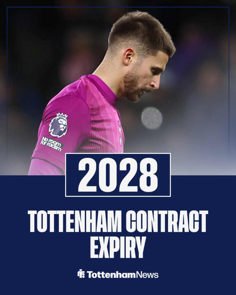 Guglielmo Vicario of Tottenham Hotspur looks dejected during the Tottenham Hotspur vs Fulham Premier League match.