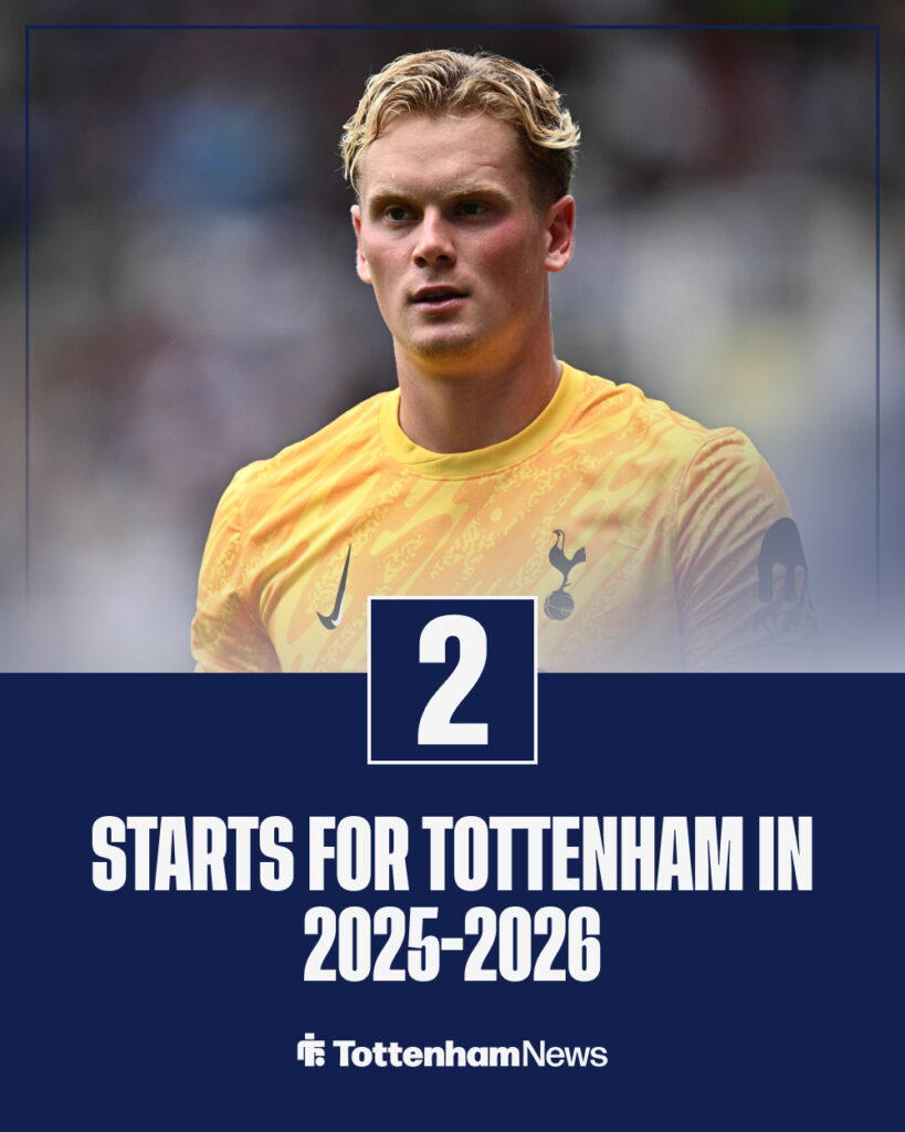 Antonin Kinsky starts this season for Spurs