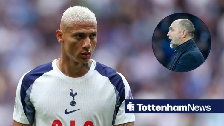 Richarlison in action for Tottenham, Igor Tudor looking furious managing Tottenham Hotspur.