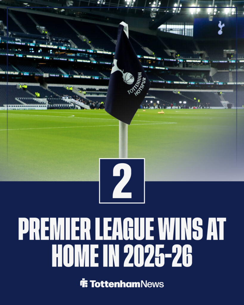Tottenham's number of Premier League wins at home in the 2025-26 season so far