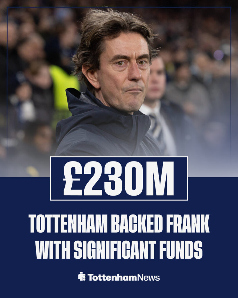 Former Tottenham boss Thomas Frank not looking impressed.