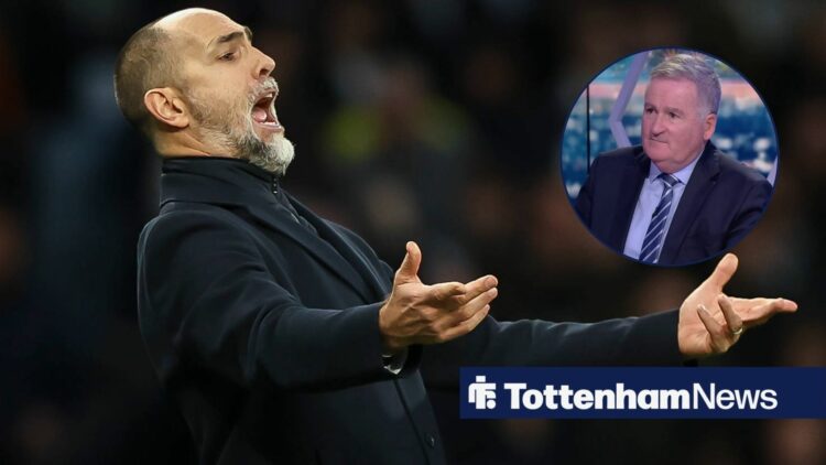 Igor Tudor frustrated, looking at a circular inset of Richard Keys.