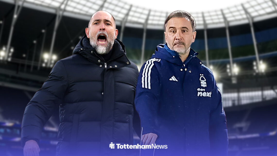 Igor Tudor and Vitor Pereira stood alongside each other at Tottenham Hotspur Stadium.