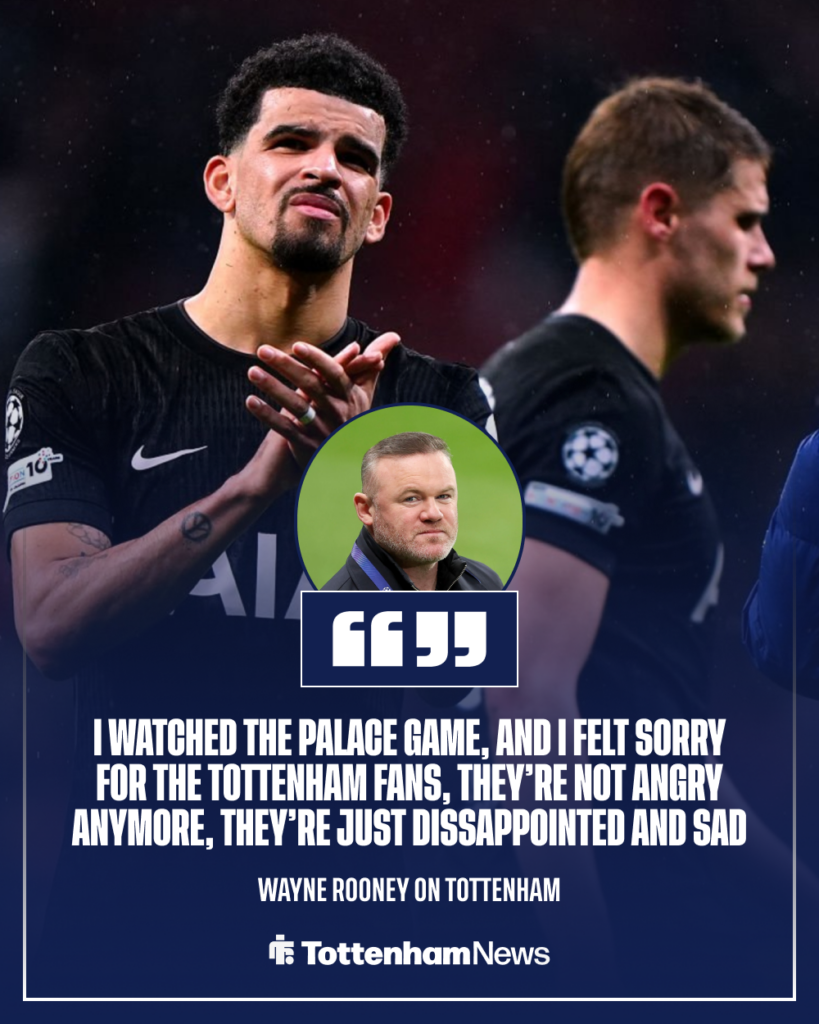 Wayne Rooney speaking about Tottenham supporters