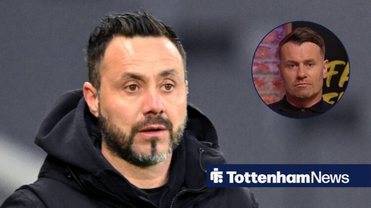 Roberto De Zerbi alongside a circle inset of Shay Given.