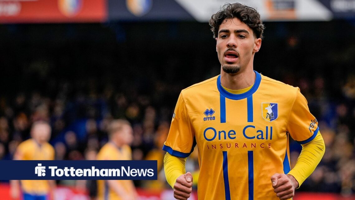 George Abbott playing for Mansfield in League One