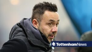 Roberto De Zerbi looking on