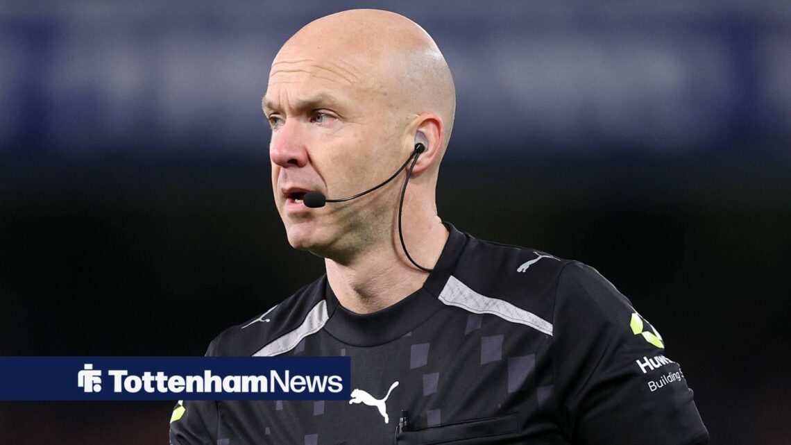 London, England, 30th November 2025. Referee Anthony Taylor during the Chelsea vs Arsenal Premier League match at Stamford Bridge, London