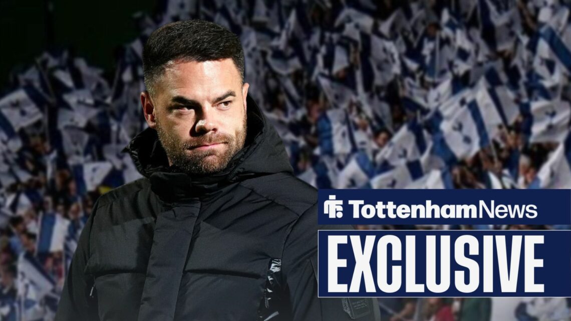 Martin Ho looks on, with Tottenham fans behind him