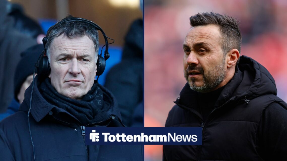 Chris Sutton looks on with Roberto De Zerbi looking on