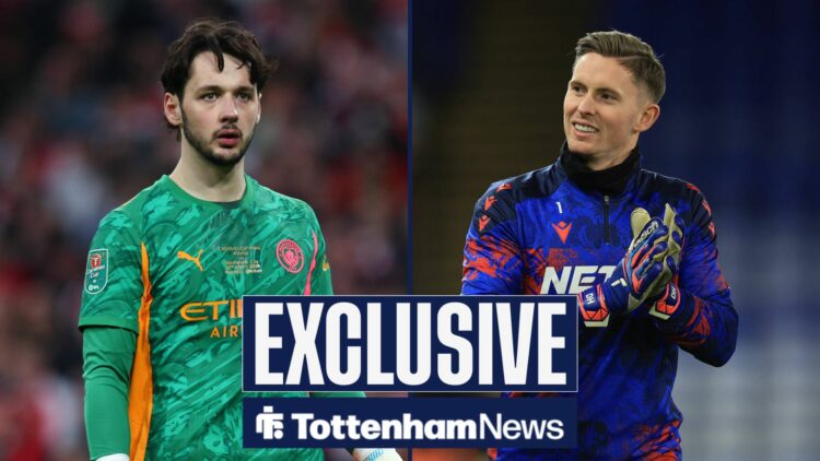 James Trafford of Manchester City during the Carabao Cup Final match between Arsenal FC and Manchester City FC, Dean Henderson during the Premier L...