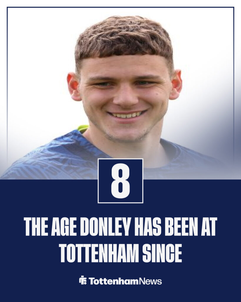 Jamie Donley in action for Tottenham's academy.