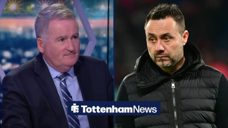 Richard Keys in the BeIN Sports studio, Tottenham boss Roberto De Zerbi in the Ligue 1 match with PSG when he was Marseille boss.