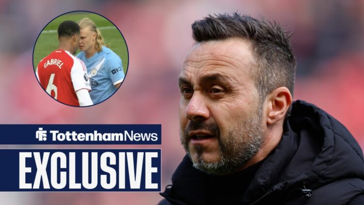 Roberto De Zerbi manager of Tottenham Hotspur prior to kick off during the Sunderland v Tottenham Hotspur Premier League match, Erling Haaland of M...