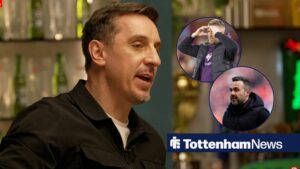 Gary Neville looks at circular insets of Rob Edwards and Roberto De Zerbi.
