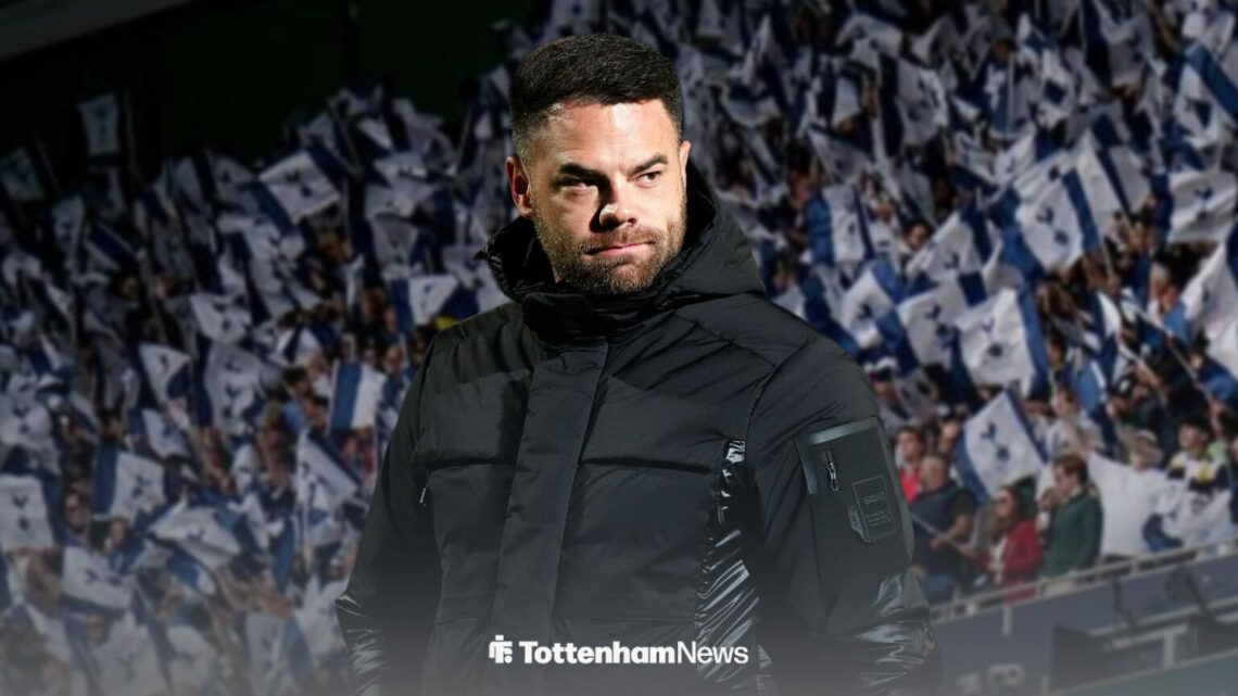 Martin Ho looks on, with Tottenham fans in the background