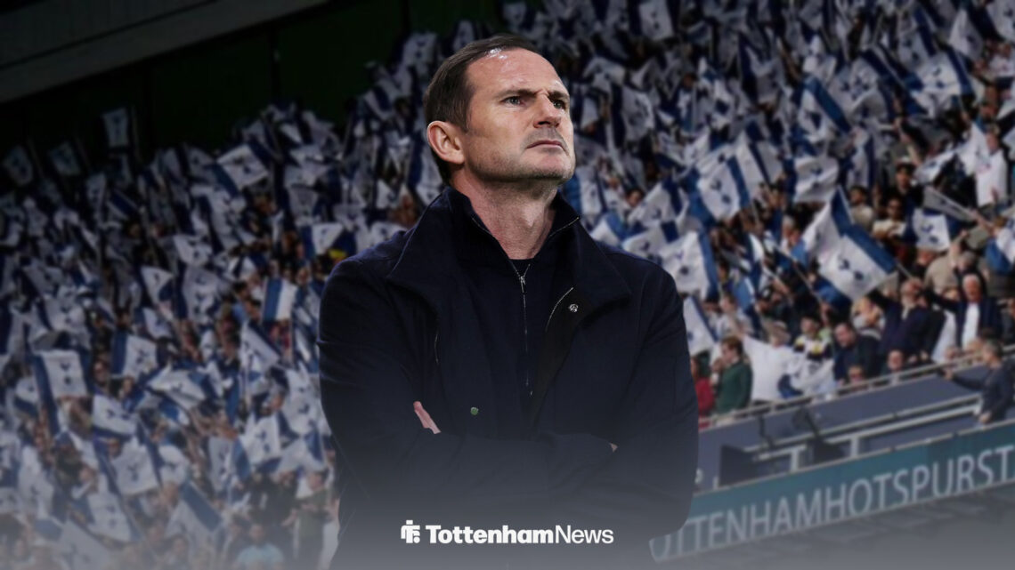 Frank Lampard as manager at Tottenham Hotspur Stadium