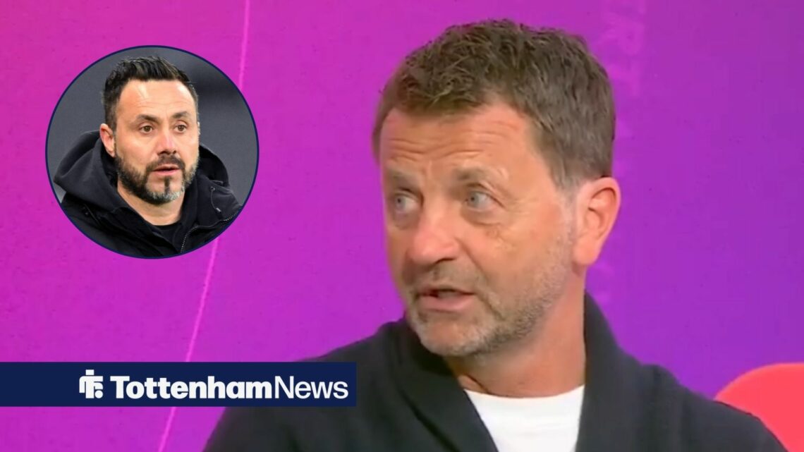 Tim Sherwood on Sky Sports News with Roberto De Zerbi in circular inset