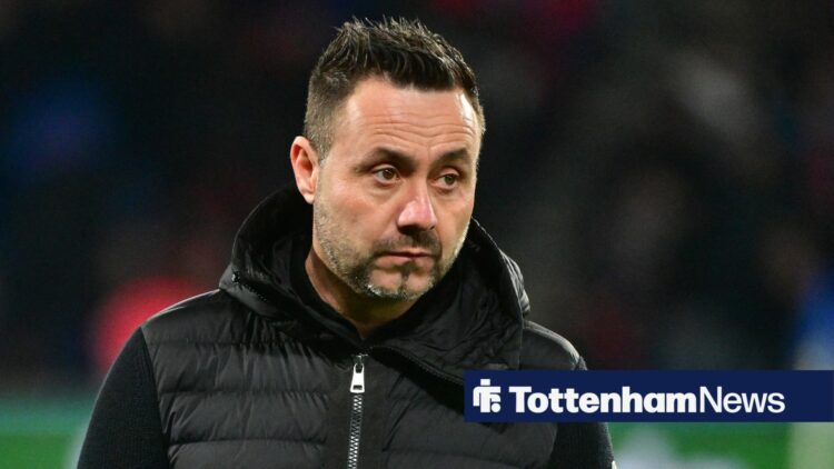 Roberto De Zerbi looks worried