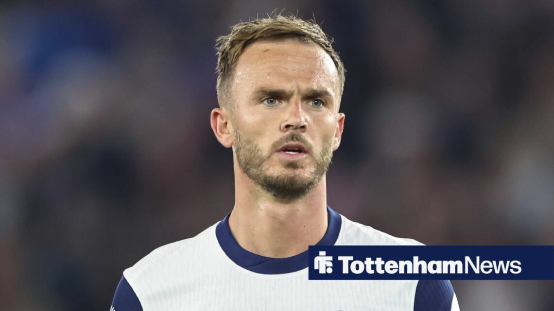James Maddison in action for Tottenham