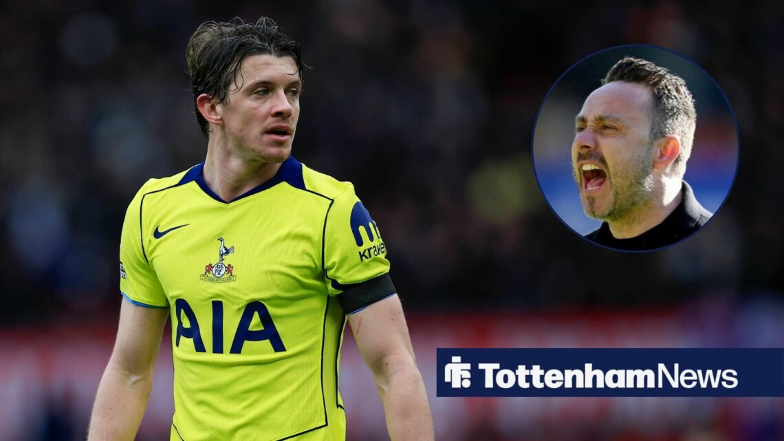 Conor Gallagher 22 of Tottenham Hotspur during the Premier League match between Manchester United and Tottenham Hotspur, Tottenham Hotspur boss Rob...