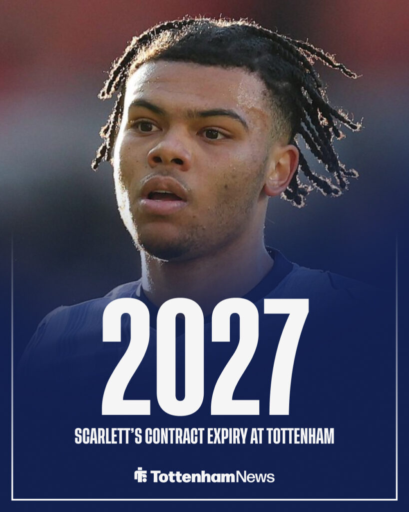 Dane Scarlett in action for Tottenham.