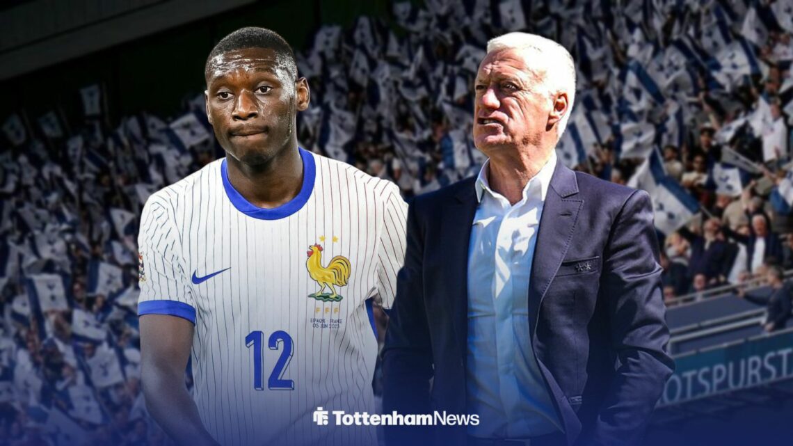 Tottenham star Randal Kolo Muani and France boss Didier Deschamps.
