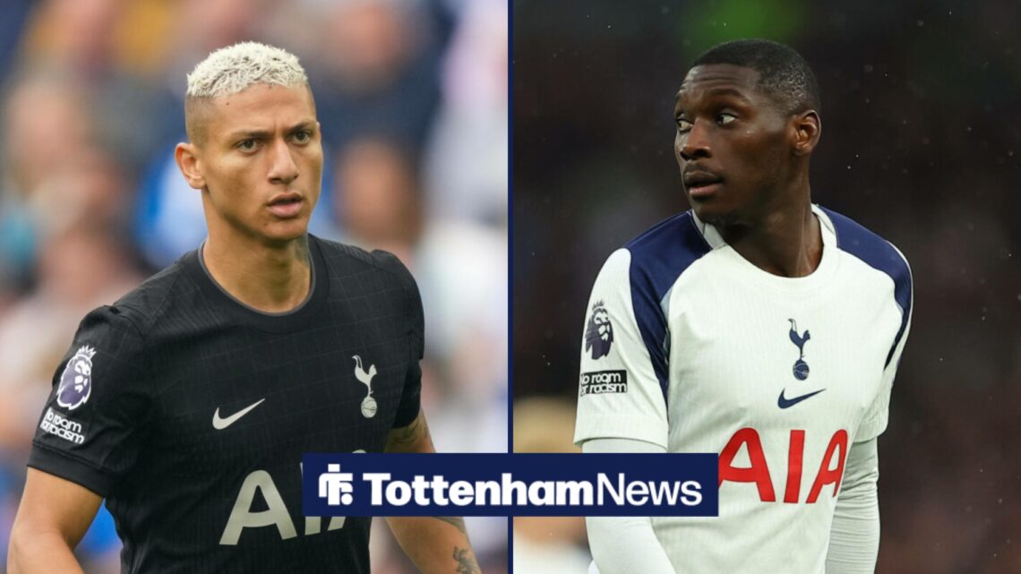 Richarlison and Randal Kolo Muani in action for Tottenham.