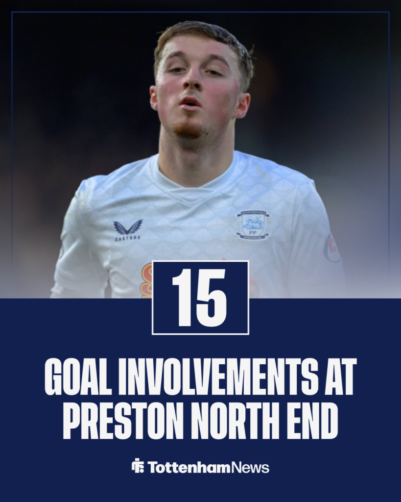Tottenham Alfie Devine Preston North End stats