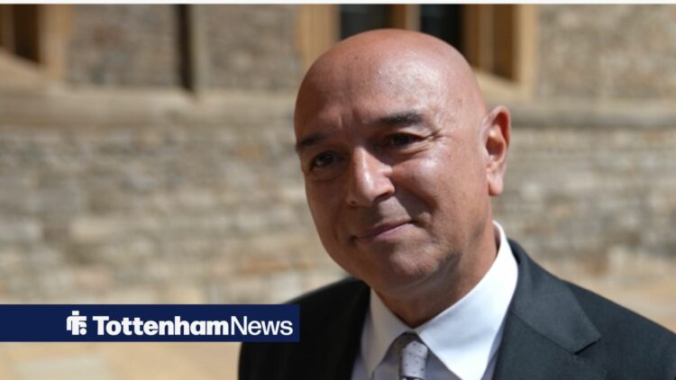 Daniel Levy speaking to reporters